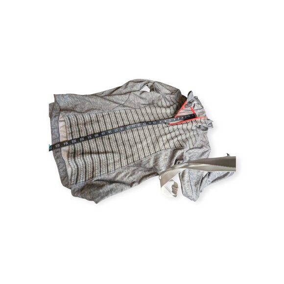 Mondetta Wool Blend Pullover Gray Striped Hoodie Womens Size Medium - Picture 13 of 14